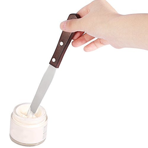 Spatula Wax, Asixx Waxing Spatula Metal Wax Mixing Knife Applicator Wood Handle Hair Removal Tool for Applying or Mixing Cartridge Wax, Hot Wax, Cold Wax, Beeswax, Etc