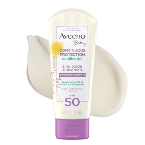 Aveeno Baby Continuous Protection SPF 50 Mineral Sunscreen 3 Oz