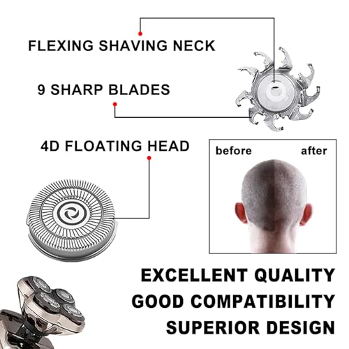 Pitbull Platinum Pro Shaver Replacement Blades - 8PCS Compatible with Pitbull Gold PRO