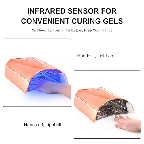 128W UV Nail Lamp - Fast Curing LED Light for Gel Nails