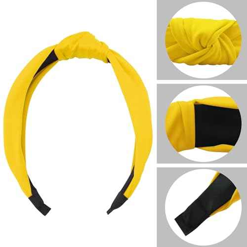 SIQUK 12 Pieces Knotted Headbands for Women Hair Turband Knot Headband Fashion Top Knot Headbands Colorful Knotted Fabric Headband, 12 Colors