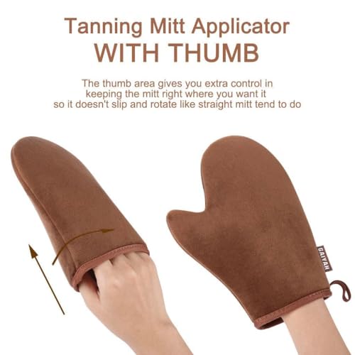 GAIYAH Self Tanning Mitt Applicator Self Tanner Mitt Applicator Tanning Mitts Self Tanner With Thumb Ultra Soft Tanning Glove For Self Tan Mitt Applicator