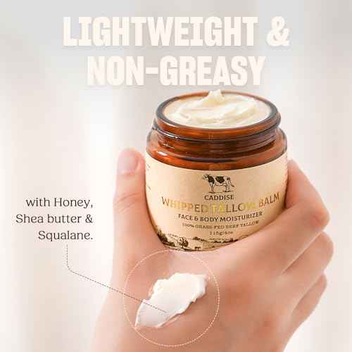 Whipped Beef Tallow for Skin ? 100% Grass-Fed Handmade Cream Moisturizer for Face & Body, Natural with Honey, Shea Butter, Jojoba Oil, Non-Greasy, Nourishing for Men, Women, Kids, 4 Oz
