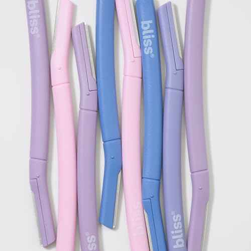 Bliss Stainless Steel Disposable Dermaplaning Tools | Facial Exfoliator and Eyebrow Razor to Dermaplane Peach Fuzz -1 Pack 12 count
