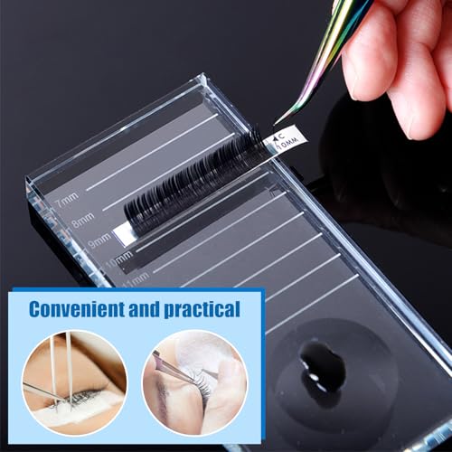 Incauca 2-in-1 Crystal Glass Lash Tray with Glue Holder (2 Pack)