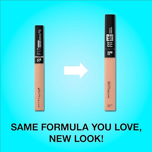 Maybelline New York Fit Me Liquid Concealer Makeup, Natural Coverage, Lightweight, Conceals, Covers Oil-Free, Sand, 1 Count (Packaging May Vary)