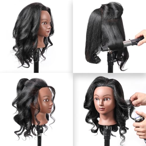 16" Mannequin Head with Real Hair - Hairdressing Practice Doll