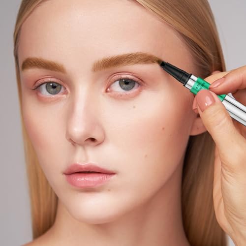 Microblading Eyebrow Pen - Waterproof 4-Tip Brow Makeup Pencil