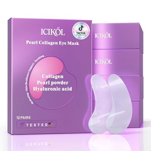 ICIKOL 60 Pairs Hyaluronic Acid Collagen Under Eye Patches for Dark Circles & Puffiness