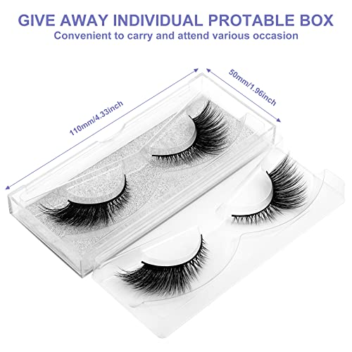 DYSILK Fake Eyelashes Faux Mink Lashes Natural Looking False Eyelashes 5 Pairs Pack