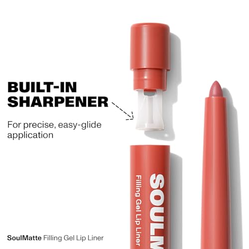Morphe Soulmatte Lip Duo - Matte Lipstick & Lip Liner with Vitamin E, Long-Wear, Nude Shade
