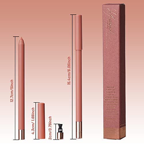 YES.EYE DO Brown Lip Liner Pencil with Built-in Sharpener - Waterproof & Matte
