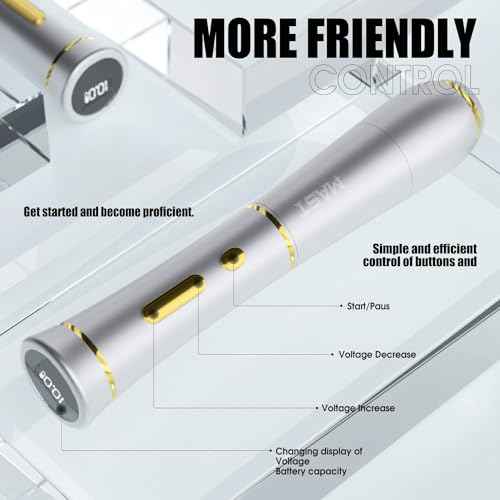 Mast Tattoo P40 Wireless Tattoo Pen Machine Rotary Tattoo Gun Pink Color Lightweight Digital Display Slim Frame for Women Aritst