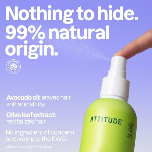ATTITUDE Detangling Spray Leave-In 8oz - EWG Verified, Vegan