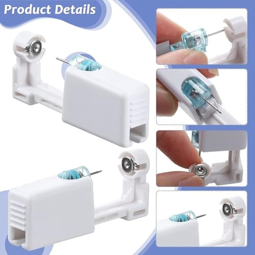 Ear Piercing Gun Kit - 6 Pcs Disposable Set with Earrings & Tools