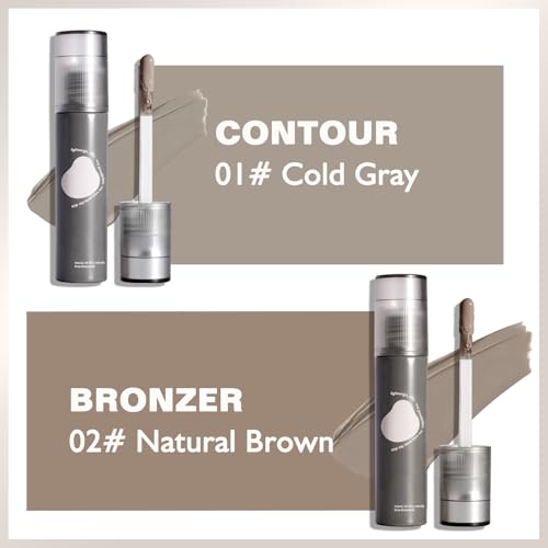 Wugbc Liquid Contour Stick with Matte Finish, Long-Lasting Bronzer & Highlighter, Lightweight & Blendable for Face Makeup