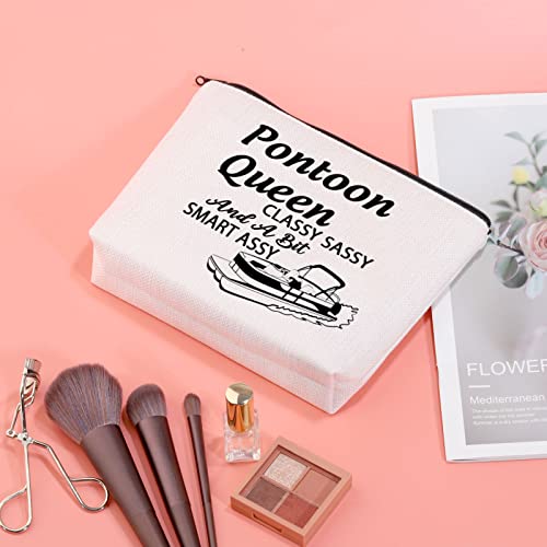 JXGZSO Pontoon Gift Pontoon Queen Classy Sassy And A Bit Smart Assy Storage Bag Boating G Bag (Pontoon Queen B)