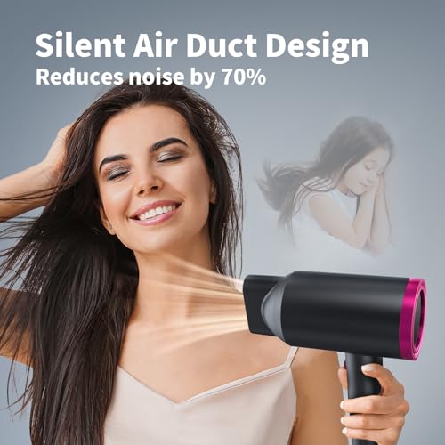 ANNE BETTY 1800W Ionic Hair Dryer with Diffuser & Nozzle
