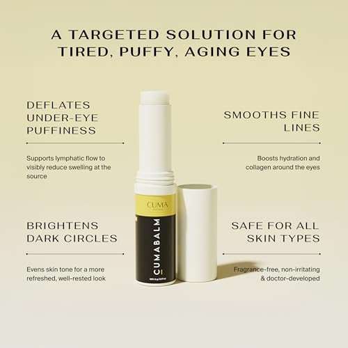 CumaBalm Eye Balm with Turmeric & Retinol for Puffy Eyes