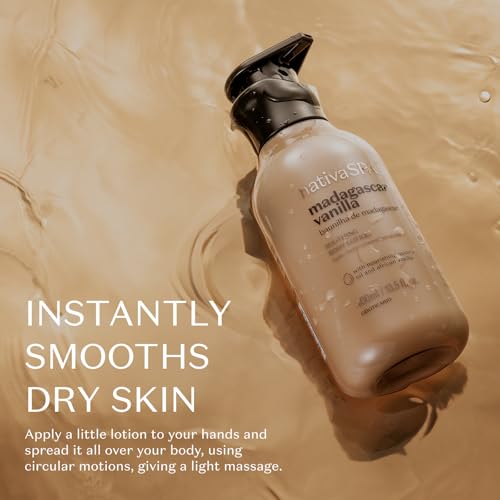Nativa SPA by O Botic?rio, Madagascar Vanilla Moisturizing Body Lotion, Fragranced Skin Moisturizer with Purified Quinoa Drops, 13.5 Ounce