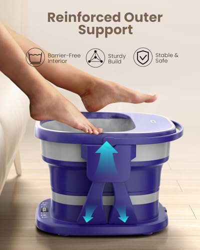 Puboo Electric Foot Bath Massager with Heat & Remote Control