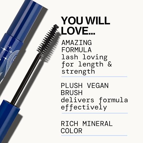Pacifica Stellar Gaze Mascara - Supernova Black, Glass Vial