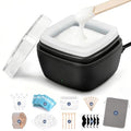 Nose Wax Kit Men, Nose Ear Hair Waxing Kit 120g Wax, 65 Sticks, 2 Silicone Pots, Nose Ear Hair Removal Kit, USB Fast Heat, Smart Constant Temp, Multi-Accessories, Black