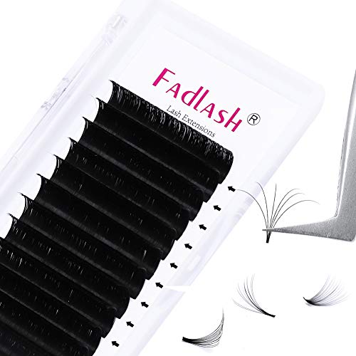 Eyelash Volume Extensions FADLASH Easy Fan 3D~10D Self Fanning Eyelash Extensions 0.05 0.07mm Easy Fanning Volume Lashes 8-20mm Length (0.05-D, 14mm£©