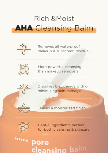 Hanskin AHA Melting Cleansing Balm - Gentle Makeup Remover for Dry Skin