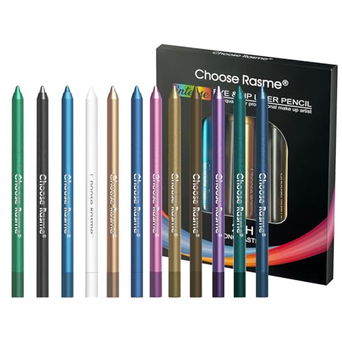 12-Color Eyeliner Pen Set - Waterproof Matte & Shimmer