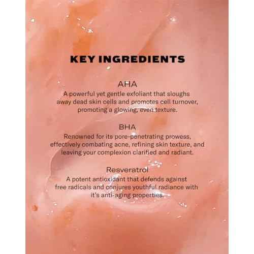 Then I Met You Ros? Resurfacing Facial Mask, Nourishing & Brightening Face Treatment with AHA, BHA & Resveratrol, Vegan & Clean Skincare, 1.76 oz