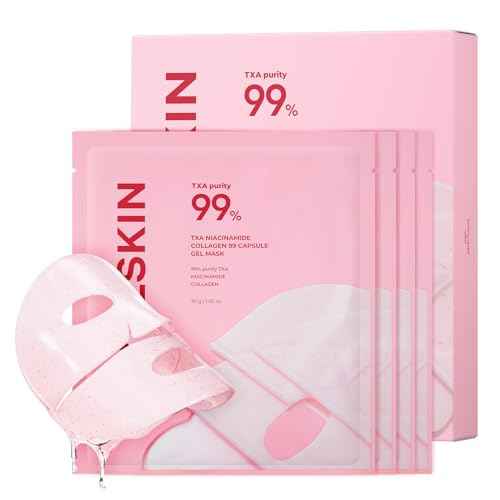 APRILSKIN TXA Pink Capsule Gel Mask | Overnight Face Mask for Glass Glow Skin I 99% High-Purity Tranexamic Acid 3 for uneven skin tone I Elasticity, Hydrating and Firming I Korean Skincare I 30g x 4ea