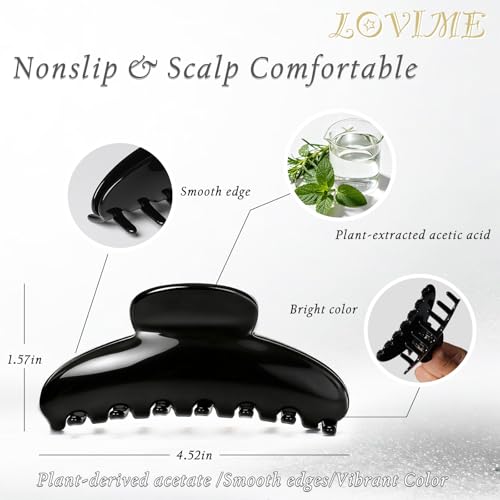 4.3 Inch Claw Clip for Thin Hair & Thick Updos | Acetate