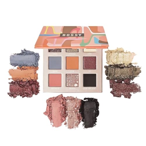 Bossy Cosmetics 9-Color Eyeshadow Palette - Vegan & Cruelty Free
