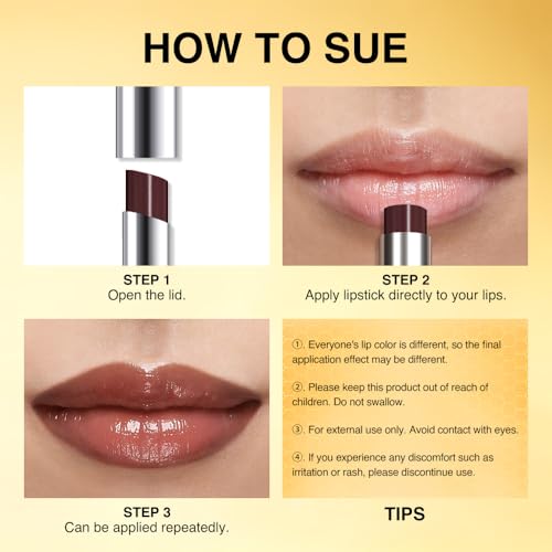 Hydrating Deep Plum Brown Tinted Lip Balm – Sheer Glossy Finish