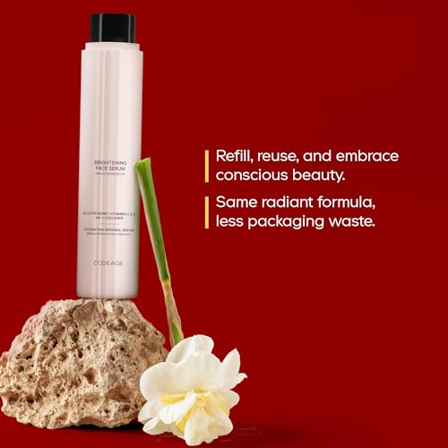 Maison Rouge Brightening Face Serum Refill by Codeage ? Glutathione, Vitamin C, E, Hyaluronic Acid & Collagen ? Radiance & Antioxidant Support ? Paraben-Free ? For All Skin Types ? 1.7 fl oz