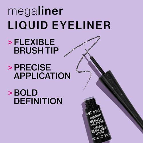 Wet n Wild MegaLiner Liquid Eyeliner - Black 1 Count - Precise, Long-Lasting Makeup