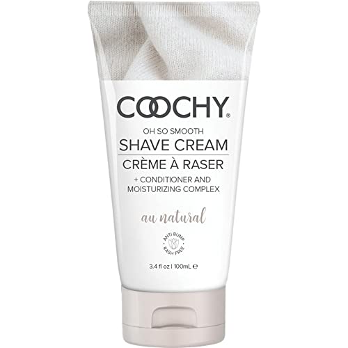 Coochy Moisturizing Shave Cream for Sensitive Skin - Au Natural 3.4 oz