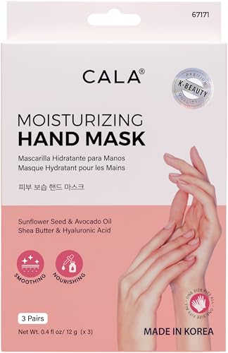 CALA Moisturizing Hand Mask Gloves with Hyaluronic Acid & Shea Butter (3 Pairs)
