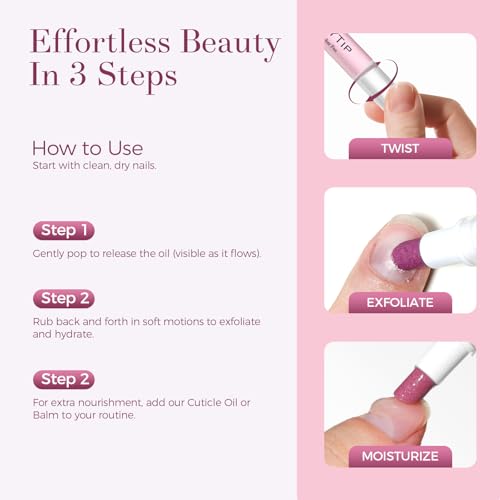 Ceramic Cuticle Pusher & Cuticle Oil Pen - 2-in-1 Nail Repair Tool (2ml)