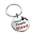 AKTAP Tattoo Lover Keychain - Tattooer Jewelry Body Art Modification Gift for Artists I Make People Bleed