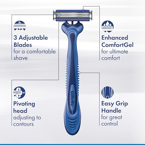 Gillette Sensor3 Smooth Shave Disposable Razor, 4 Count