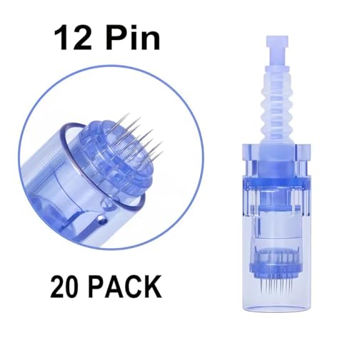 12 Pin Microneedling Cartridges for Dr Pen A6 A10 N2 M7 M5 (20 Pack)