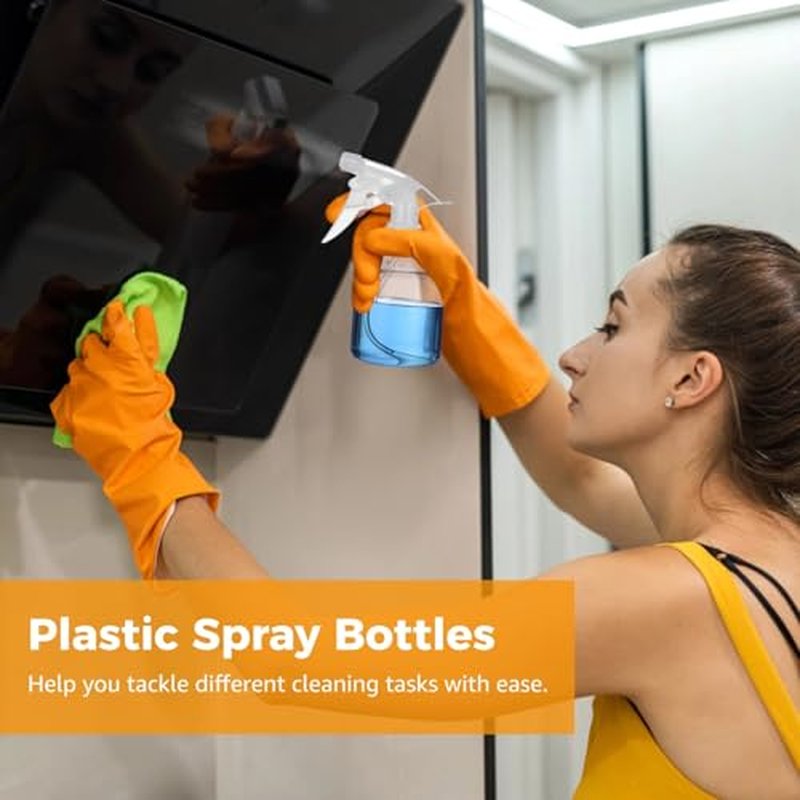 24 Pack 8 oz Refillable Spray Bottles with Adjustable Nozzles