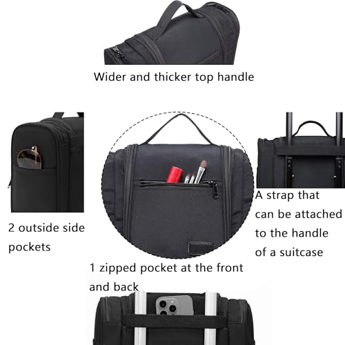 Hanging Travel Toiletry Bag with Metal Hook - 11L