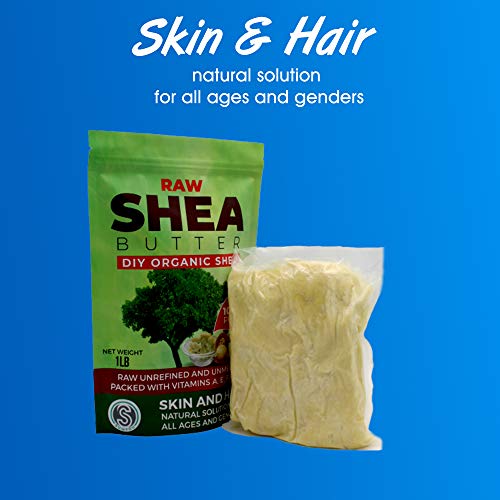 Organic Shea Butter DIY - 16 oz Unrefined, Pure, 100% Natural, Handmade and Fragrance Free | Hair and Body Butter ¡¦