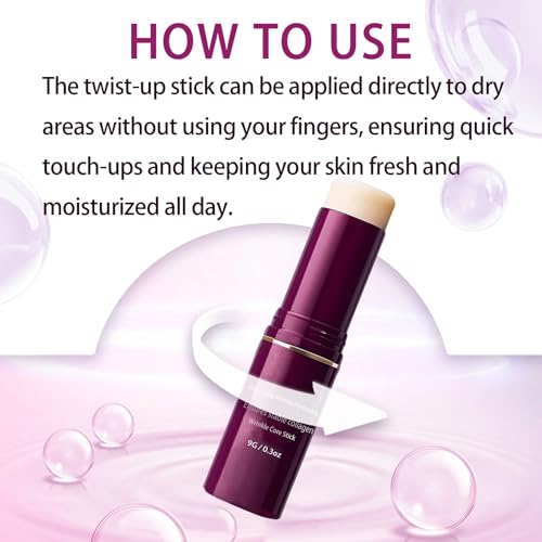 2PCS Calcium Multi Balm: Korean Calcium Eye Cream & Face Balm Stick - Wrinkle Care for Eyes, Face, Neck with Deep Hydration(Purple)