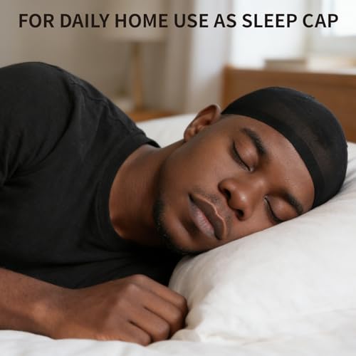 Men's Black Nylon Wig Cap - 4 Pack Lightweight & Breathable Hair Net