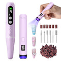 MelodySusie Purple Cordless Nail Drill & UV Handheld Lamp Set - Portable Manicure Tools