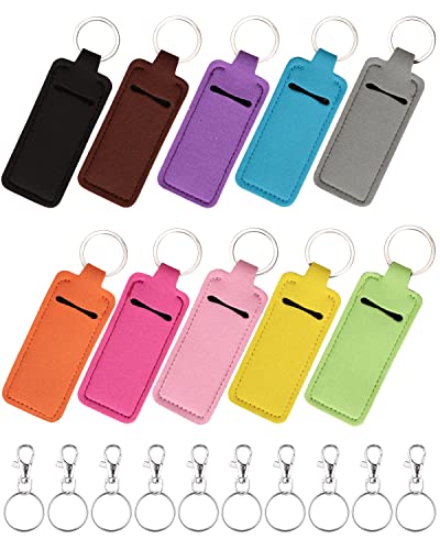 Chapstick Holder Keychain - Lip Balm Sleeve Pouch